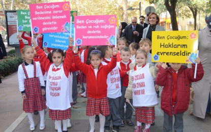 Çocuklar hakları için yürüdü!